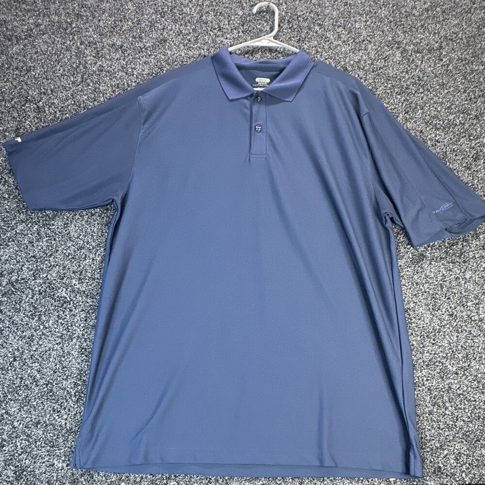 IZOD Zone FX Polo Shirt Mens XXL 2XL Blue Bud Light Embroidered Short Sleeve